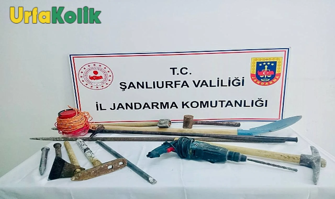 Şanlıurfa'da Kaçak Kazı Yapan 3 Kişi Jandarma Tarafından Yakalandı