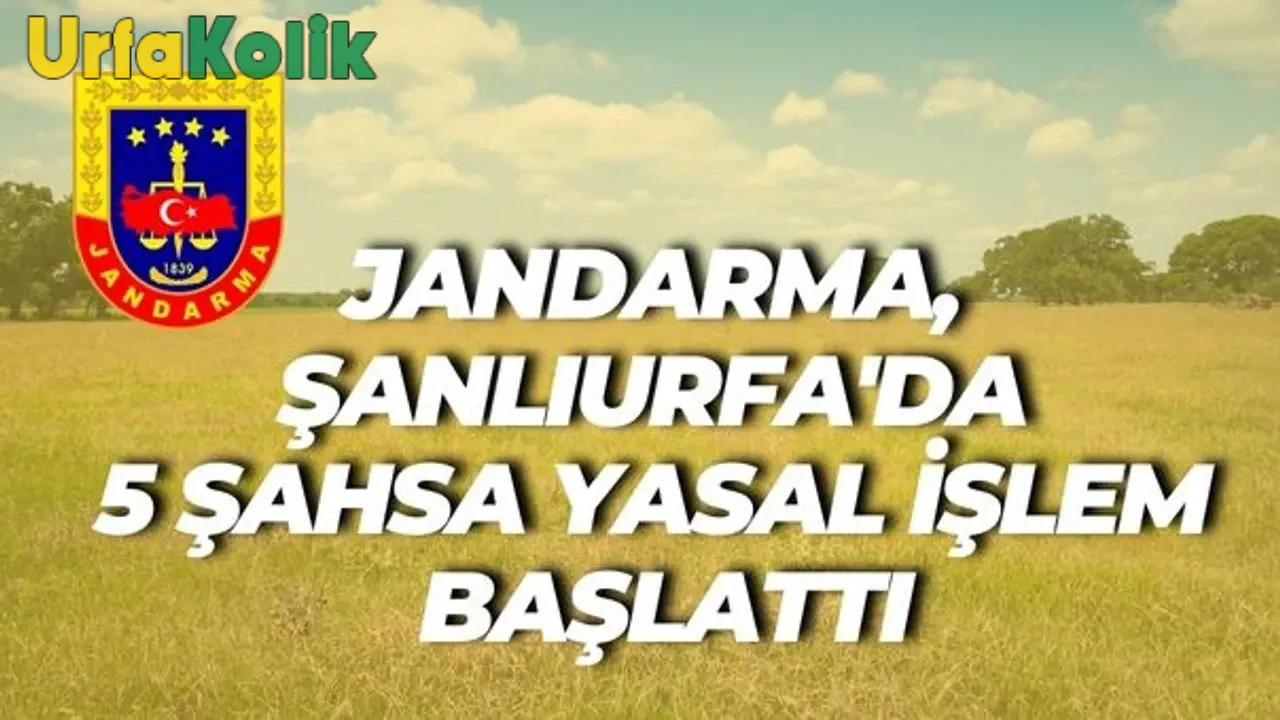 Jandarma, Şanlıurfa'da 5 Kişiye Karşı Yasal İşlem Başlattı.