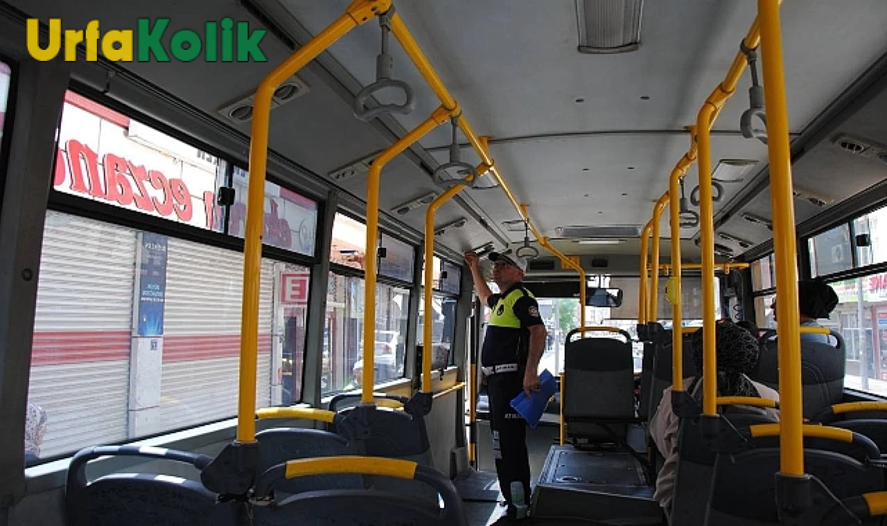 Şanlıurfa'da Trafik Zabıtası Özel Halk Otobüslerini Denetledi