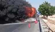 Şanlıurfa'da Şehir İçi Yolcu Otobüsü Alev Alev Yandı