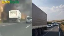 Şanlıurfa GAP Havalimanı Yakınlarında Tır Yangınında Faciadan Dönüldü