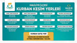 Haliliye’de Kurban Satış Ve Kesim Yerleri Belirlendi