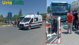 Şanlıurfa'da Motosiklete Çarpan Özel Halk Otobüsü Faciaya Neden Oldu: 1 Kişi Ağır Yaralandı