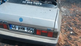 Siverek'te Tarlada Çıkan Yangında Bir Otomobil Yandı