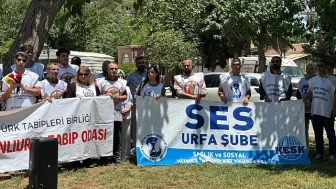 Şanlıurfa'daki sağlık çalışanları, Bakan'a seslendi.