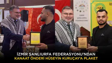 İzmir Şanlıurfa Federasyonu’ndan Hüseyin Kuruçay’a Plaket