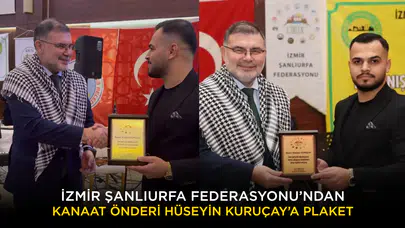 İzmir Şanlıurfa Federasyonu’ndan Hüseyin Kuruçay’a Plaket