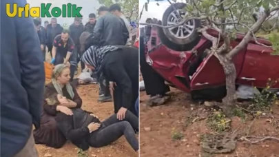 Şanlıurfa-Gaziantep karayolunda otomobil devrildi: 1 ağır, 3 yaralı!