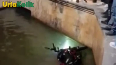 Şanlıurfa'da balıklıgöl e düşen motosiklet sürücüsü kurtarıldı.