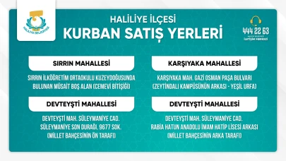 Haliliye’de Kurban Satış Ve Kesim Yerleri Belirlendi