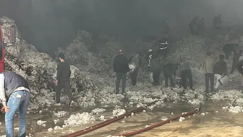 Şanlıurfa’nın Viranşehir ilçesinde çırçır fabrikasında yangın: Pamuk balyaları kül oldu