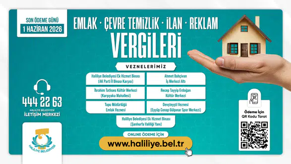 Haliliye Belediyesi Duyurdu: Son Gün 1 Haziran