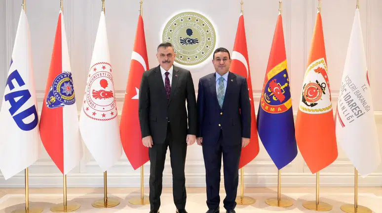 Başkan Özyavuz İçişleri Bakanı Mustafa Çiftçi'yi Ziyaret Etti